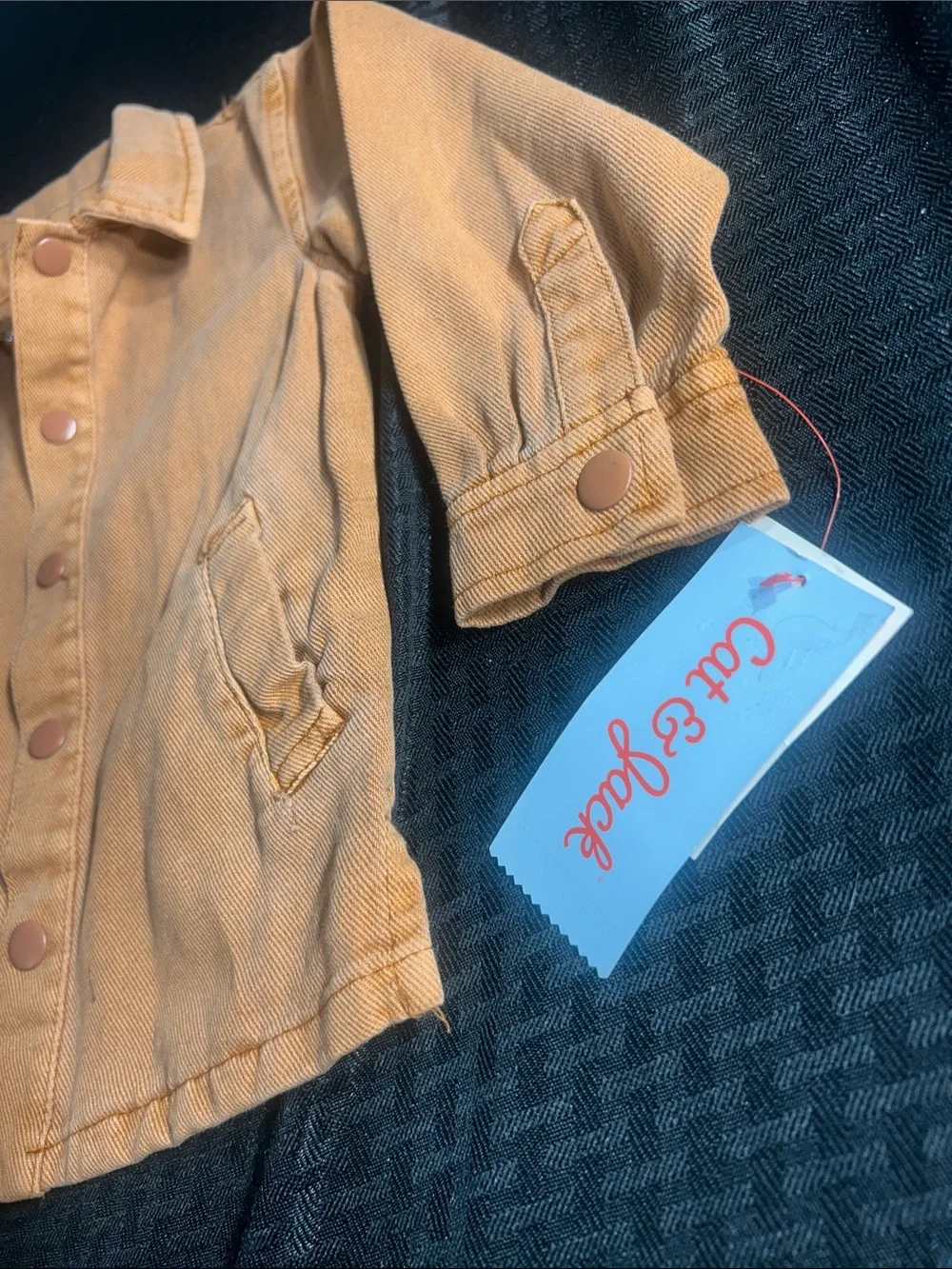 NWT Cat & Jack Toddler Denim Jacket - Brown / Tan